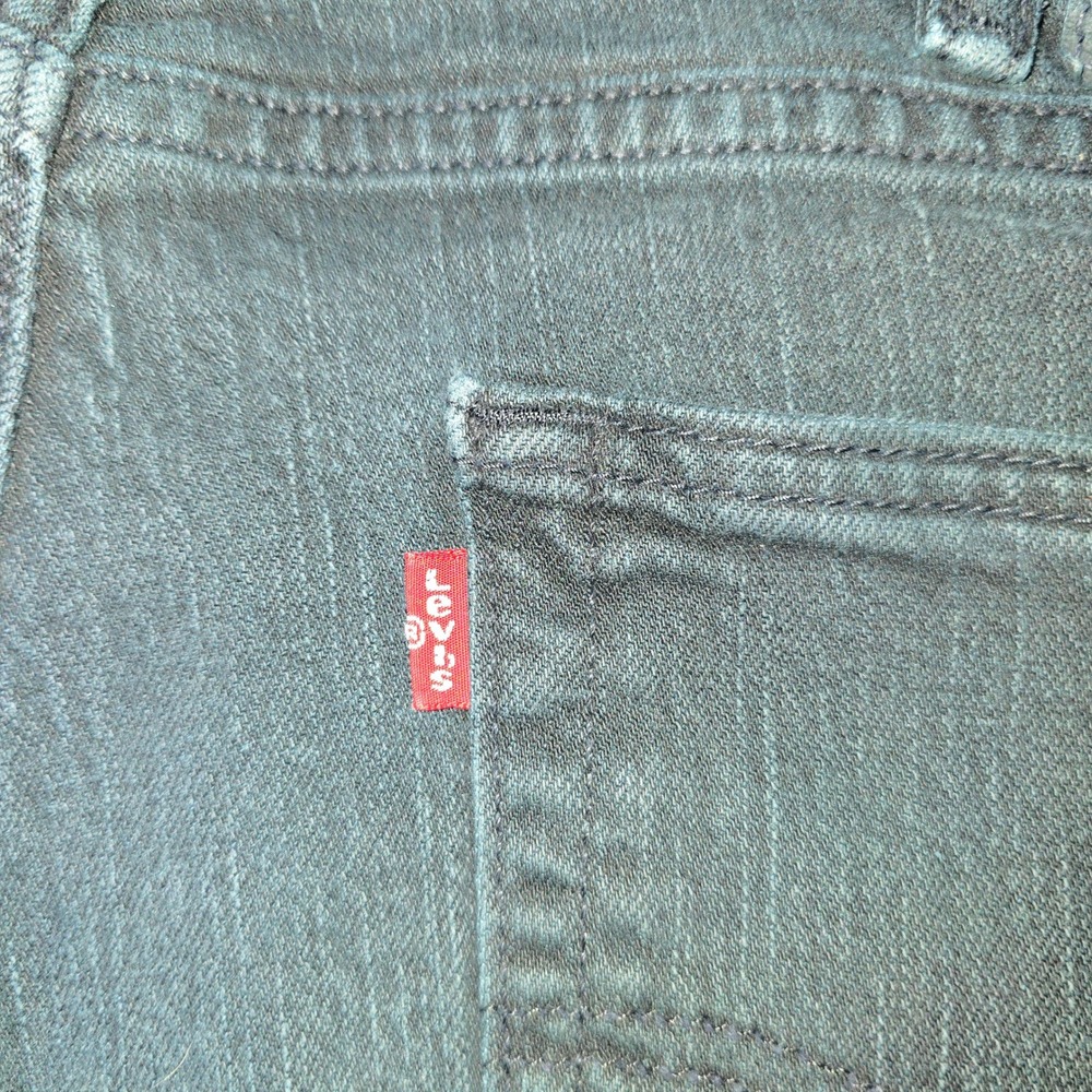 Levi Strauss 511 Mens Denim Jeans 38x32 Black Washed Distressed - Picture 6 of 13